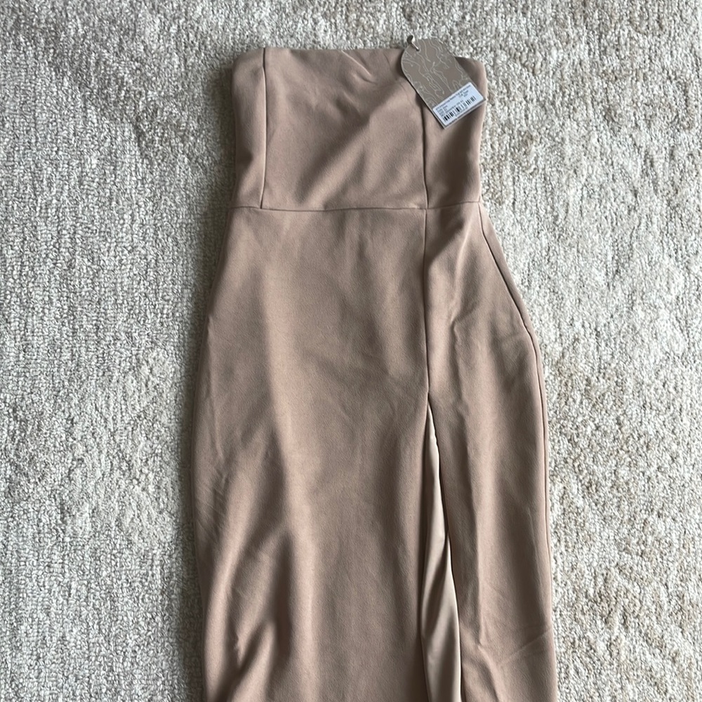 Meshki thigh split mini dress